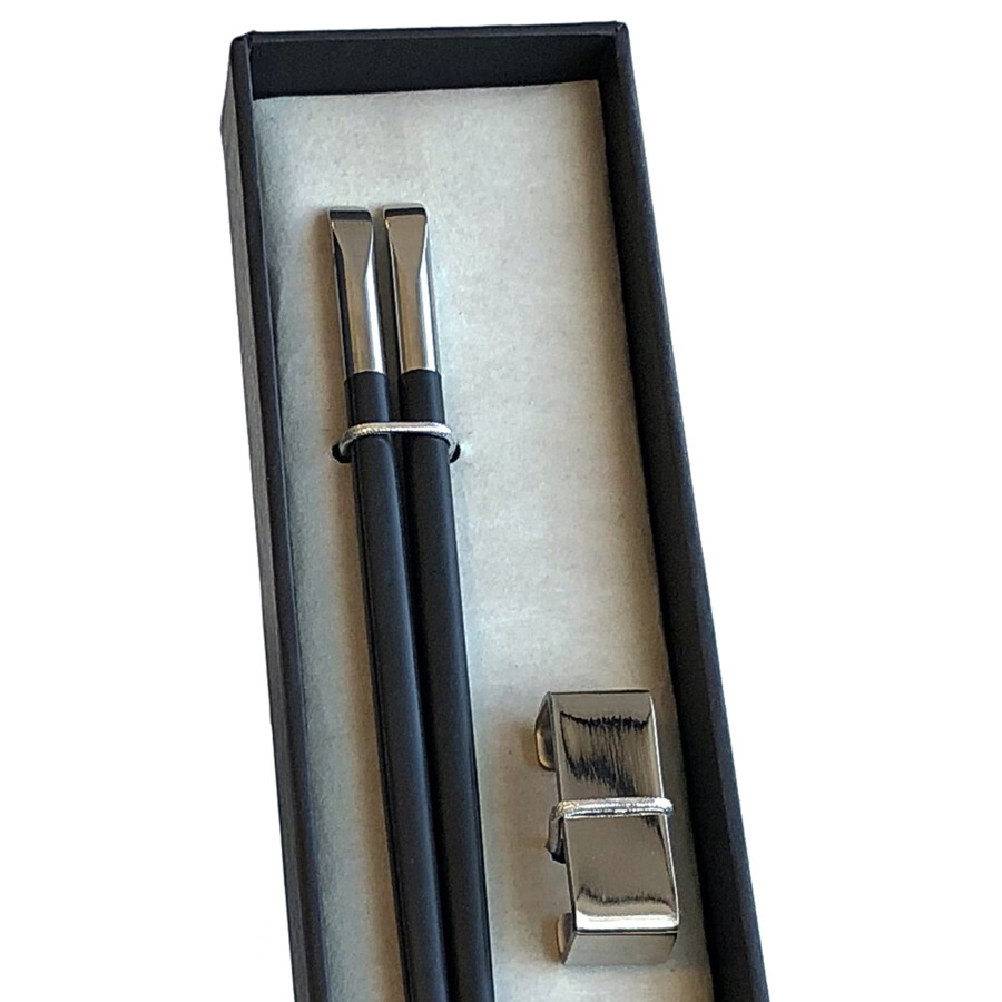 Keno Silver chopsticks in cadeauverpakking (1 setje chopsticks + 1 rest)